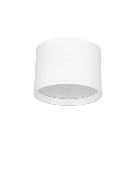 Plafondlamp Ziaza aluminium/acrylglas - wit - Diameter: 12 cm