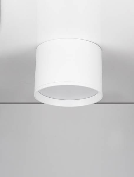 Plafondlamp Ziaza aluminium/acrylglas - wit - Diameter: 12 cm