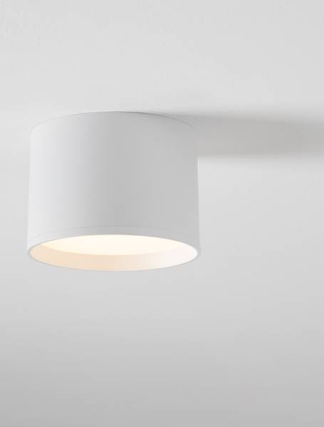 Plafondlamp Ziaza aluminium/acrylglas - wit - Diameter: 12 cm