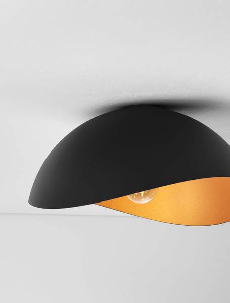 Deckenleuchte Opsi Typ B Aluminium - Schwarz / Gold