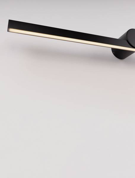 Badleuchte Breggo Aluminium - Schwarz - Breite: 81 cm