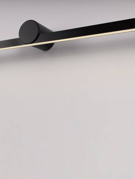 Badleuchte Breggo Aluminium - Schwarz - Breite: 81 cm
