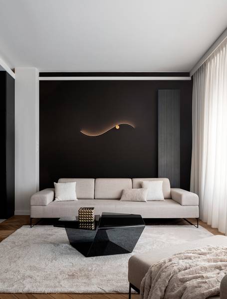 Wandlamp Kima type B aluminium/acrylglas - zwart/goudkleurig