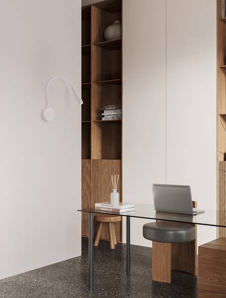 Wandleuchte Sonica Aluminium - Weiß
