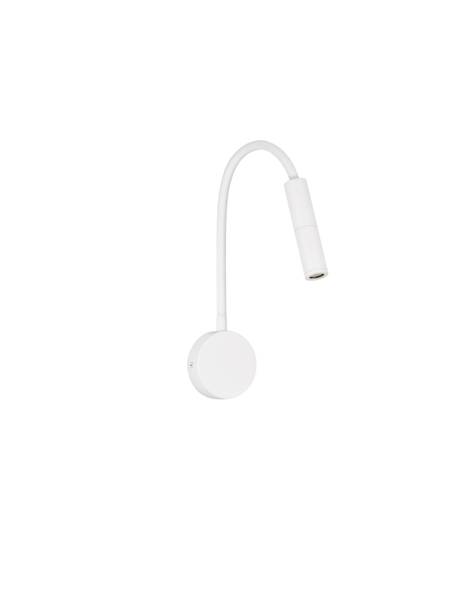 Wandleuchte Sonica Aluminium - Weiß
