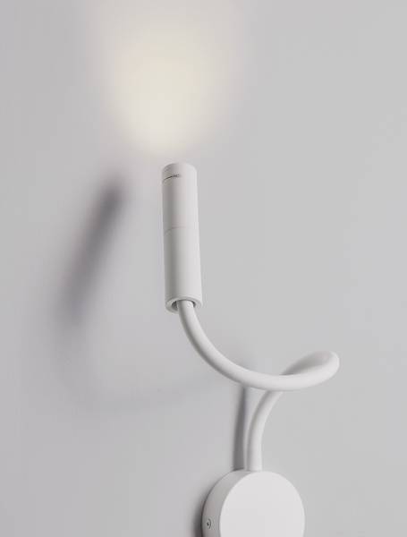 Wandleuchte Sonica Aluminium - Weiß