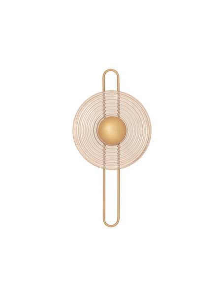 Applique Nous aluminium / verre coloré - doré