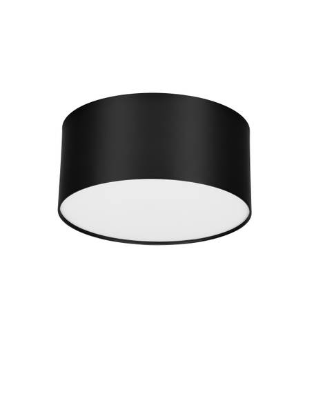 Deckenleuchte Luldo Aluminium / Acrylglas - Schwarz - Durchmesser: 14 cm