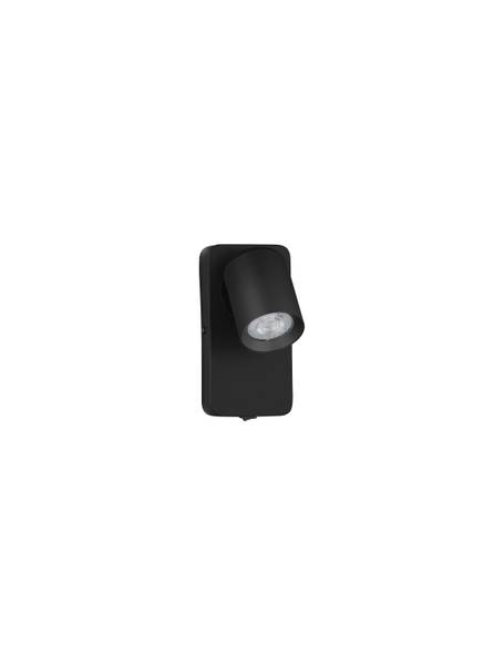 Wandlamp Cosmina aluminium - zwart