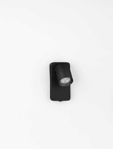 Wandlamp Cosmina aluminium - zwart
