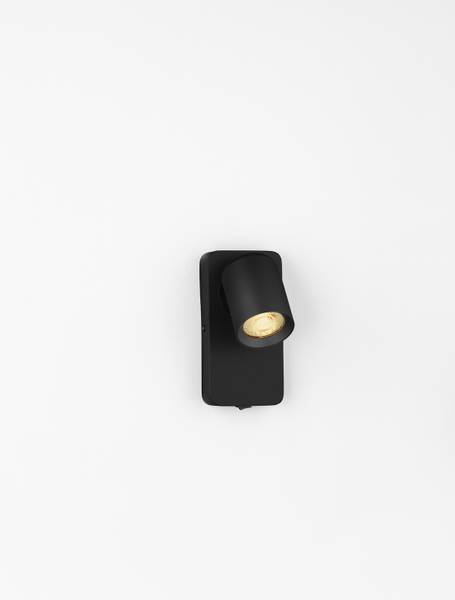 Wandlamp Cosmina aluminium - zwart