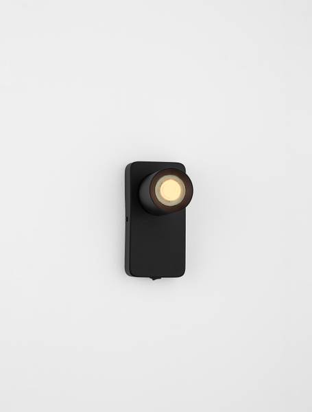 Wandlamp Cosmina aluminium - zwart