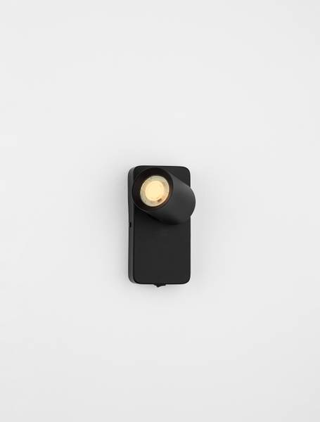 Wandlamp Cosmina aluminium - zwart