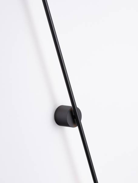 Wandlamp Cretel aluminium - zwart