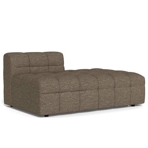Modulo chaise longue LUCARO Tessuto Bouclé Coletta: taupe - Orientato a destra