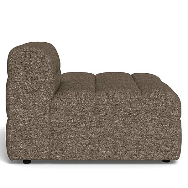 Modulo chaise longue LUCARO Tessuto Bouclé Coletta: taupe - Orientato a destra