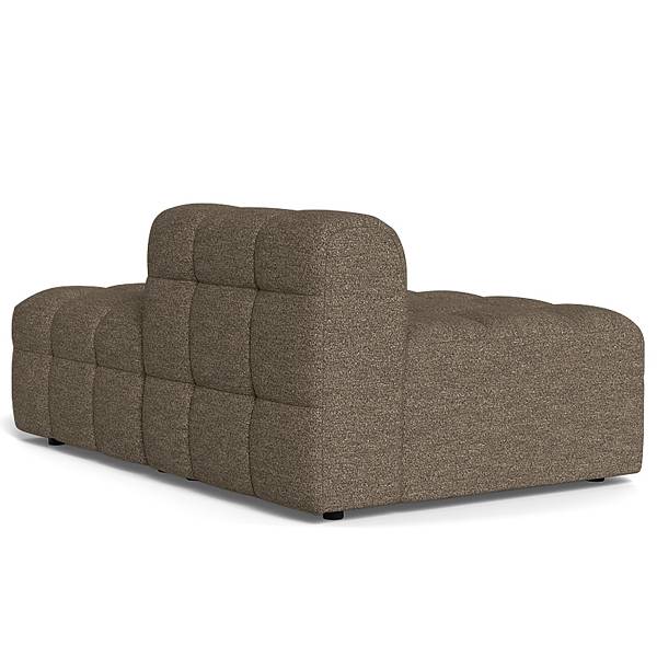 Modulo chaise longue LUCARO Tessuto Bouclé Coletta: taupe - Orientato a destra