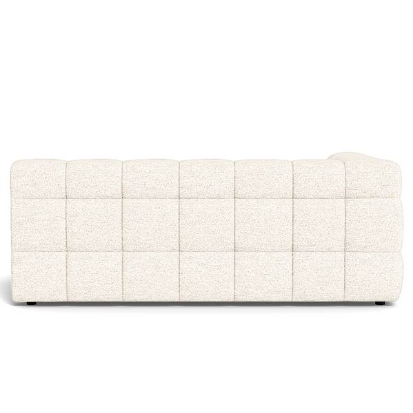 Modulaire bank 2-zits LUCARO Bouclé Stof Coletta: crèmekleurig - armleuning vooraanzicht links