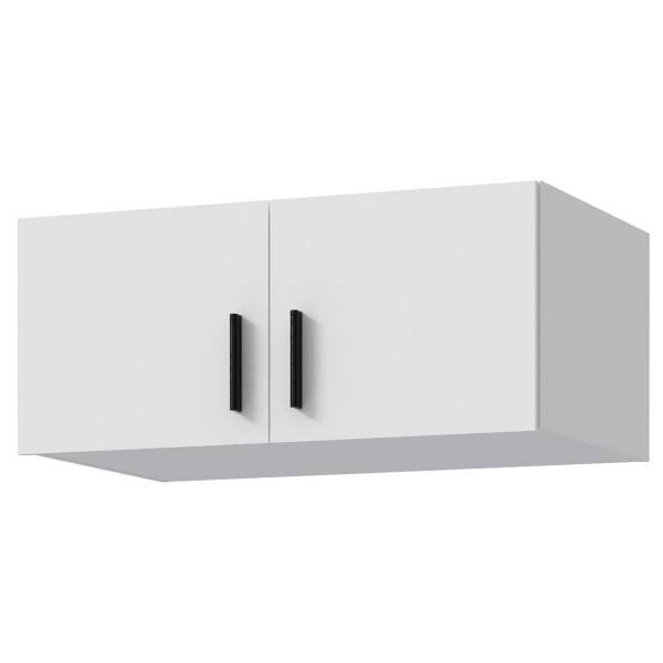 Schrankaufsatz Tabourt Weiß - Breite: 89 cm