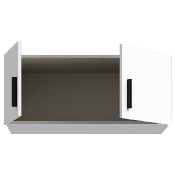 Schrankaufsatz Tabourt Weiß - Breite: 89 cm