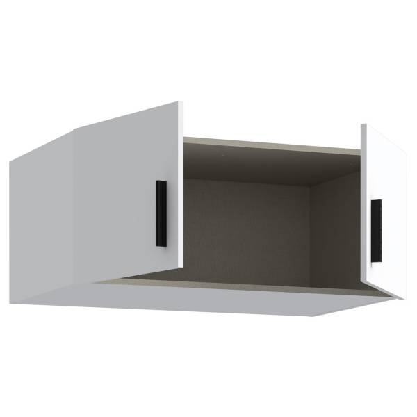Schrankaufsatz Tabourt Weiß - Breite: 89 cm
