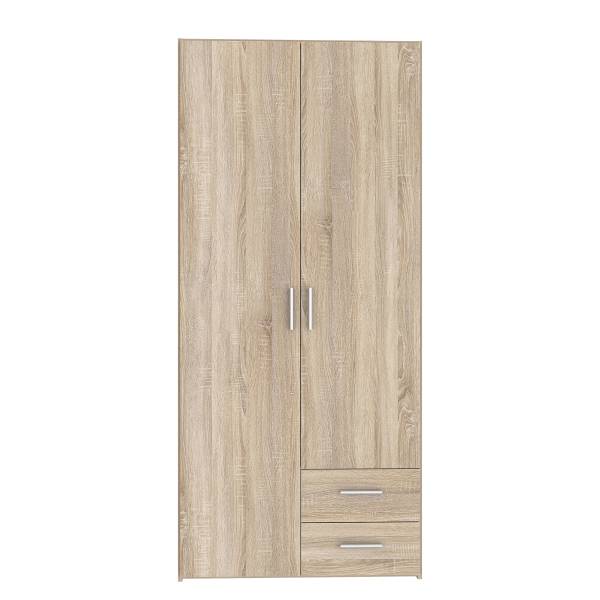 Armoire à portes battantes Klasine Imitation chêne Sonoma
