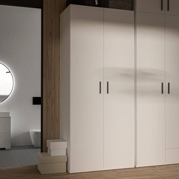 Armadio battente Tabourt bianco