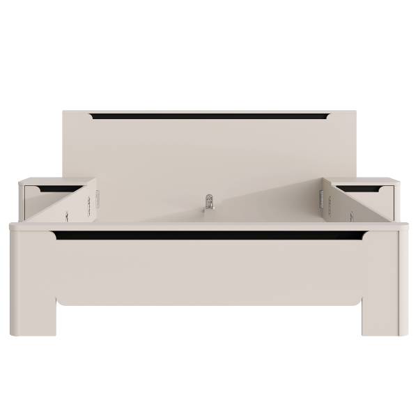 Struttura letto Zhamari Cashmere / nero - 160 x 200cm