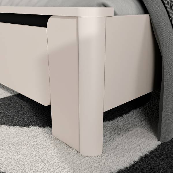 Struttura letto Zhamari Cashmere / nero - 160 x 200cm