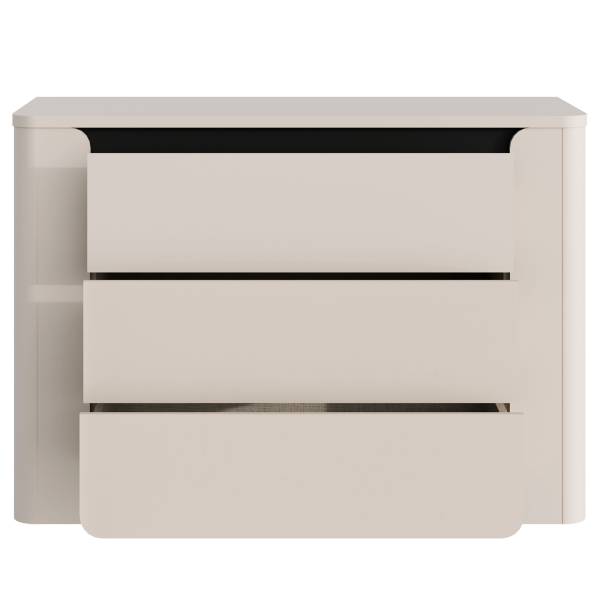 Kommode Zhamari Breite 111 cm Kaschmir / Schwarz