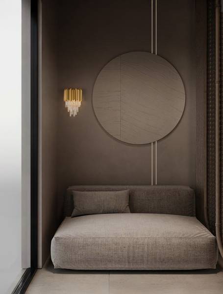 Wandleuchte Magnolia Kristallglas / Aluminium - Gold