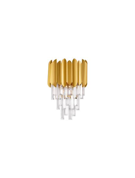 Wandleuchte Magnolia Kristallglas / Aluminium - Gold