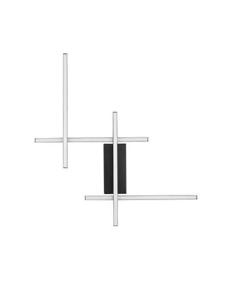 Wandlamp Apecho aluminium/acrylglas - zwart