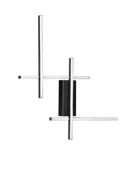 Wandlamp Apecho aluminium/acrylglas - zwart