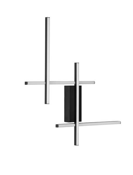 Wandlamp Apecho aluminium/acrylglas - zwart