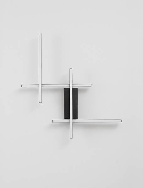 Wandlamp Apecho aluminium/acrylglas - zwart