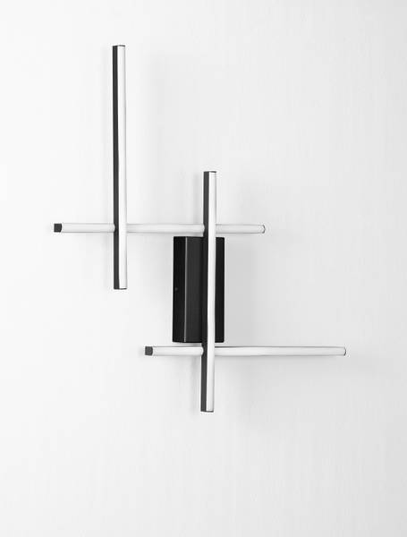 Wandlamp Apecho aluminium/acrylglas - zwart