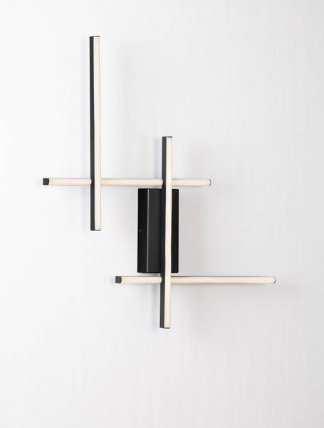 Wandlamp Apecho aluminium/acrylglas - zwart