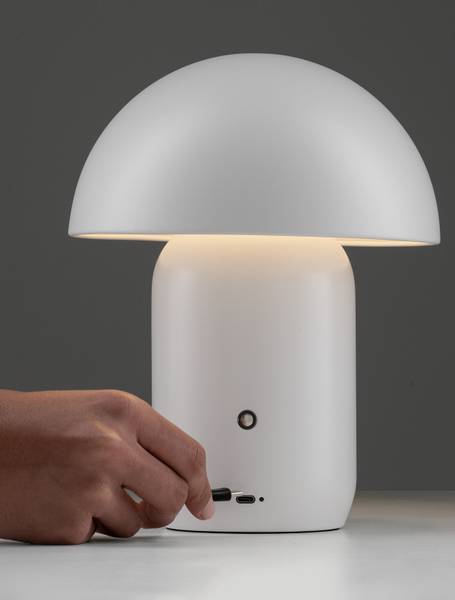 Lampe à poser Pois aluminium - Blanc