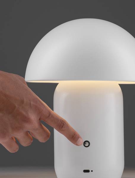 Lampe à poser Pois aluminium - Blanc