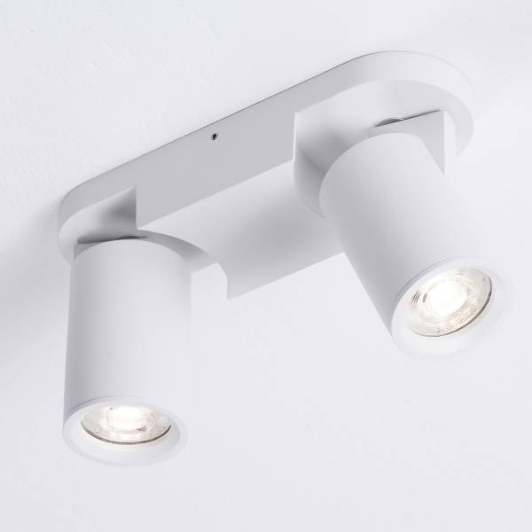 Deckenleuchte Esto Aluminium - Weiß - Flammenanzahl: 2