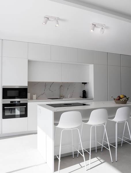 Deckenleuchte Esto Aluminium - Weiß - Flammenanzahl: 2