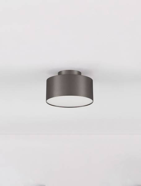 Deckenleuchte Ozen Aluminium / Acrylglas - Silber - Durchmesser: 14 cm