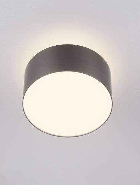 Deckenleuchte Ozen Aluminium / Acrylglas - Silber - Durchmesser: 14 cm