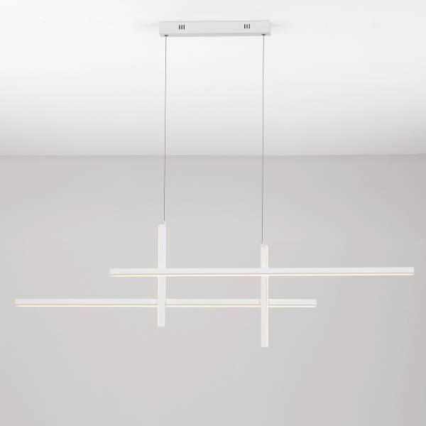 Hanglamp Marisol aluminium/acrylglas - wit