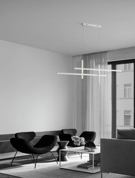 Hanglamp Marisol aluminium/acrylglas - wit