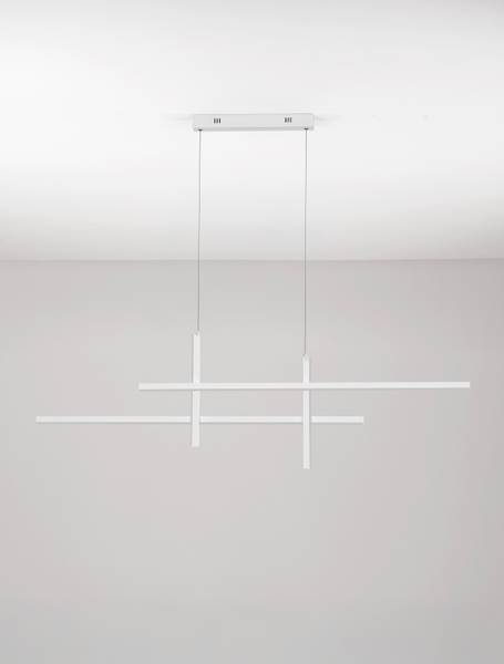 Hanglamp Marisol aluminium/acrylglas - wit