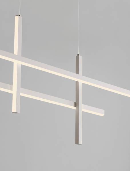 Hanglamp Marisol aluminium/acrylglas - wit