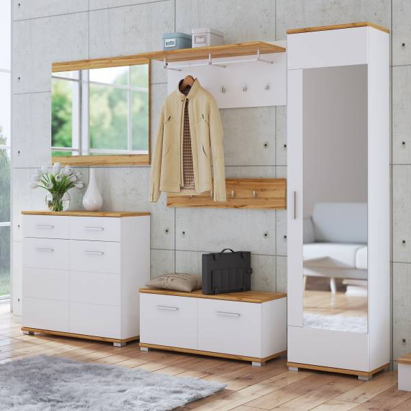 Set di 6 mobili Cimadu Bianco / Effetto rovere