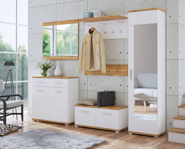 Set di 6 mobili Cimadu Bianco / Effetto rovere